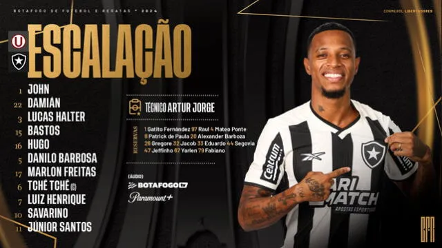 Once titular del Fogao. Foto: Botafogo   