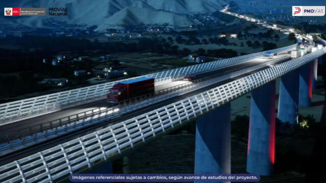 Nueva Carretera Central tendrá vías elevadas en muchas partes de su trayecto por todo el país. Foto: MTC   