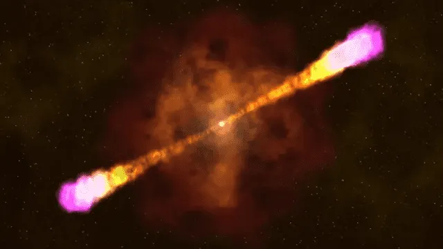 Astrónomos estiman que los brotes de rayos gamma son originados tras el colapso de una estrella masiva. Foto: NASA   