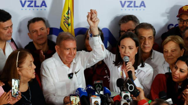 María Corina Machado ratificó a Edmundo González como el nuevo presidente de Venezuela. Foto: El País   