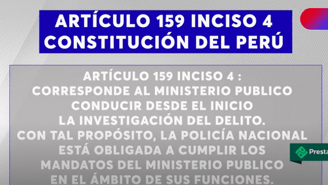 Artículo 159 Constitución Política del Perú. Foto: captura Sin Guión   