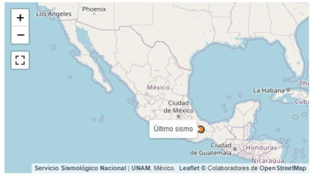 Información del último sismo en México. Foto: SSN   