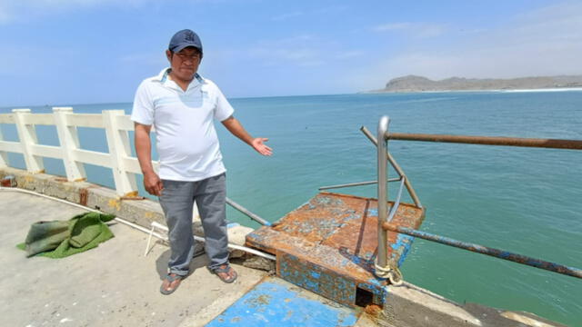 Así mostraron la escalera para nadar con tortugas. Foto: Maribel Mendo - La República   