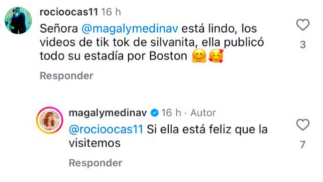  Magaly Medina reveló que Silvana Zambrano está contenta con su visita. Foto: Instagram 