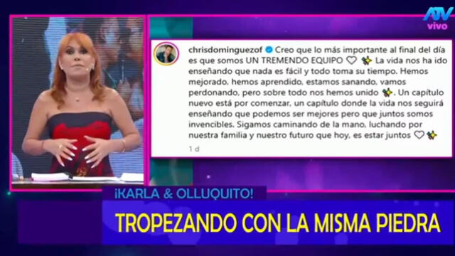 Magaly Medina critica a Christian Domínguez: "Nunca habla de amor". Foto: Magaly TV la firme   