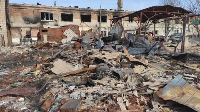 Se ha reportado numerosos daños a infraestructuras civiles y militares en Sudzha. Foto: AFP   