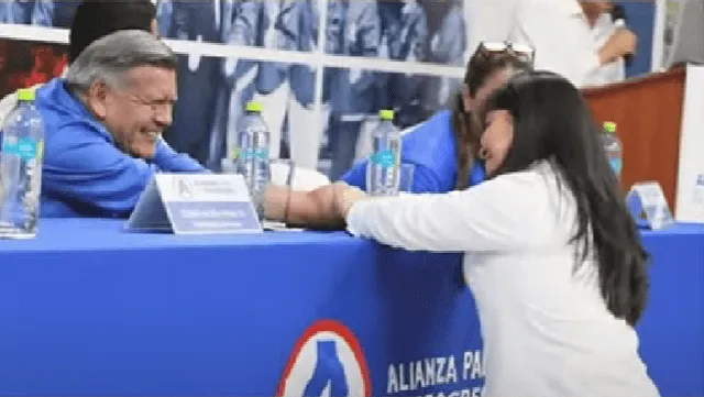 Lozano Millones acompañó al fundador de APP en diferentes actividades del partido. Foto: difusión Lozano Millones acompañó al fundador de APP en diferentes actividades del partido. Foto: difusión