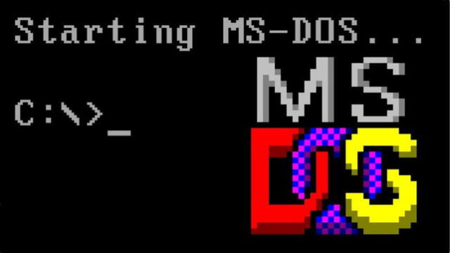 Así era el ícono de MS-DOS. Foto: internet Así era el ícono de MS-DOS. Foto: internet