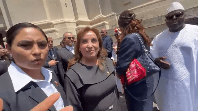 Dina Boluarte no declaró ante la prensa en el Vaticano tras audiencia con el Papa. Dina Boluarte no declaró ante la prensa en el Vaticano tras audiencia con el Papa.