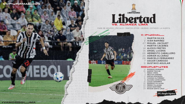 Alineación de Libertad. Foto: Club Libertad Alineación de Libertad. Foto: Club Libertad