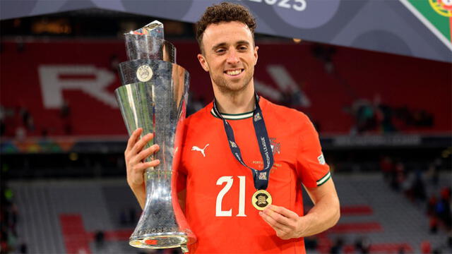 Diogo Jota ganó la Nations League 2025 con Portugal. Foto: AFP Diogo Jota ganó la Nations League 2025 con Portugal. Foto: AFP