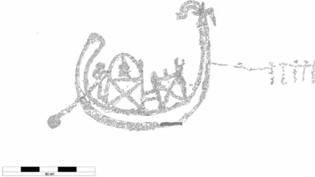  La pintura rupestre después de la limpieza del panel. Foto: Antiquity   