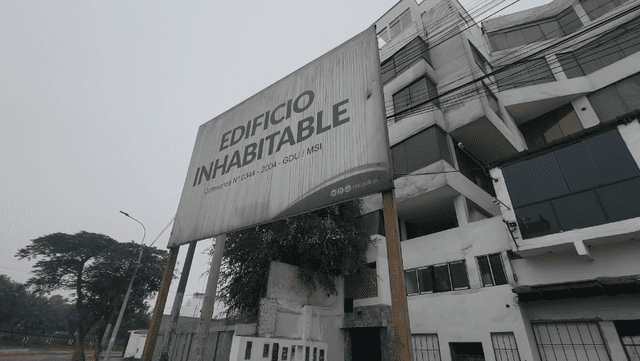 Municipalidad de San Isidro exige celeridad para demolición de inmueble en riesgo. Foto: Kevinn García/LR.   