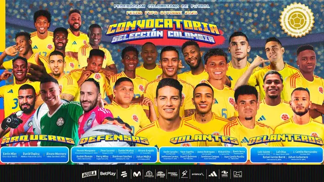 Convocados de la selección colombiana para los amistosos de octubre. Foto: Selección colombiana Convocados de la selección colombiana para los amistosos de octubre. Foto: Selección colombiana