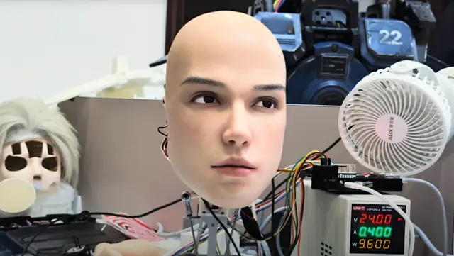  El robot Origin M1 destaca por sus microexpresiones faciales.   