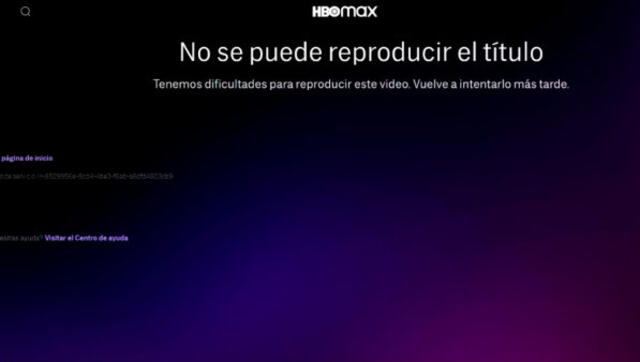 HBO Max no funciona