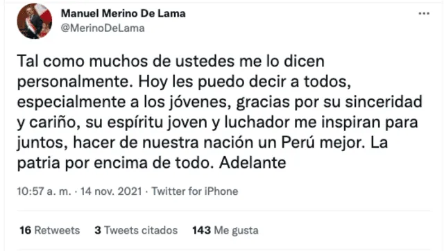 Twitter de Manuel Merino
