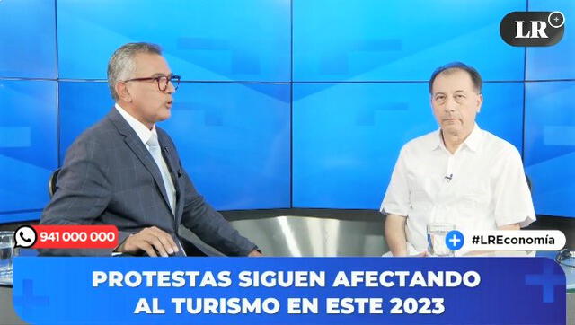 Eduardo Jáuregui, presidente de Capatur, entrevistado por Rumi Cevallos, en LR+ Economía. Foto: Captura.
