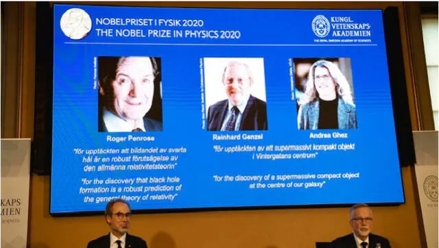 Anuncio del Premio Nobel de Física 2020 por el profesor Göran K. Hansson, Secretario General de la Real Academia de Ciencias de Suecia | Fotocaptura: nobelprize.org