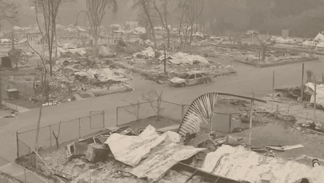 Vista aérea de la devastación que dejó el incendio más mortal en la historia de California [VIDEO]