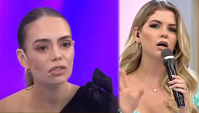  Camila Ganoza envió mensaje a la esposa de Richard Acuña, Brunella Horna, tras conflicto con el padre de su hija. Foto: composición LR/Magaly TV/América Hoy<br><br>    