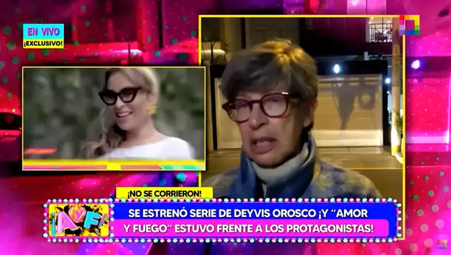  Michelle Alexander contenta por el estreno de 'Tu nombre y el mío'. Foto: Willax   