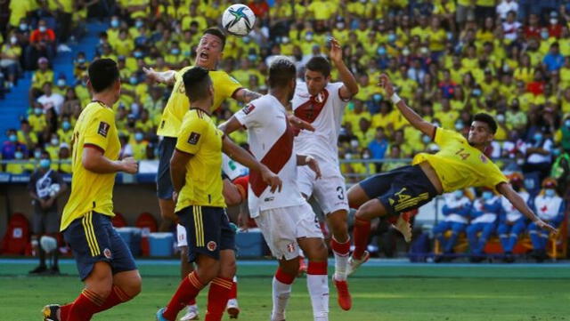  La última vez que Perú y Colombia se enfrentaron fue por las Eliminatorias rumbo al Mundial Qatar 2022. Foto: ESPN   