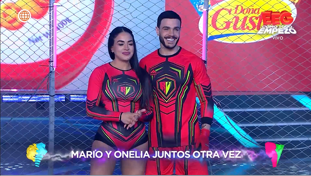 Onelia Molina y Mario Irivarren se mostraron contentos tras reconciliarse en EEG. Foto: América Tv.   