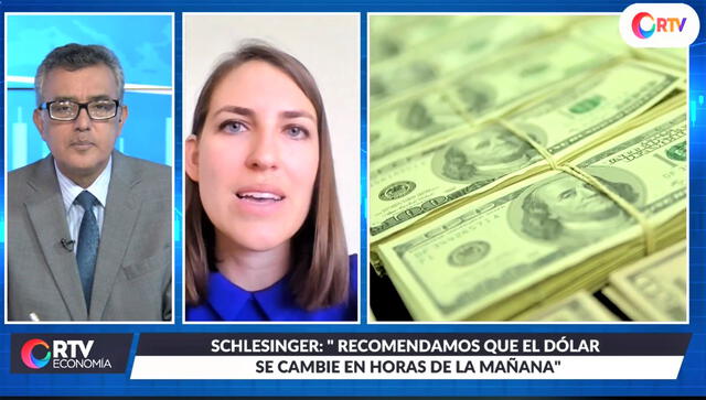 Laure Schlesinger, gerente general de Cambio Seguro, en entrevista para RTV Economía conducido por Rumi Cevallos. Foto: Captura.