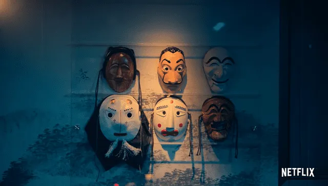 Máscaras exclusivas para Money Heist Korea, remake coreano de La casa de papel. Foto: captura/Netflix