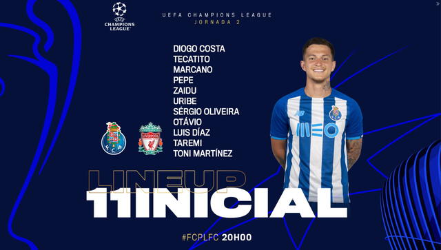 Alineación de Porto para disputar la Champions League.