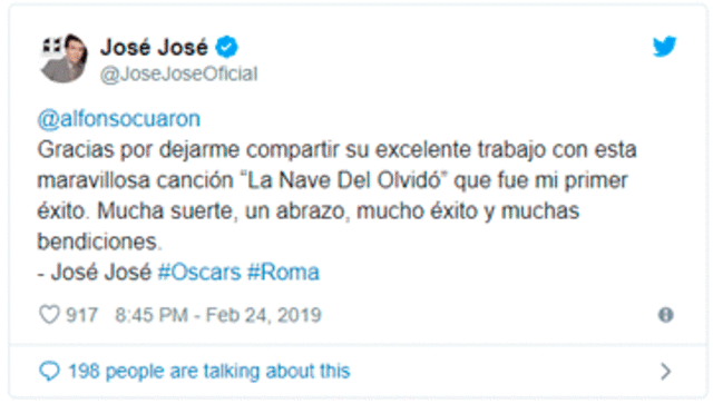 Tweet Jose Jose