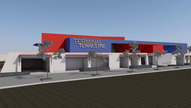 El terminal terrestre contará con tiendas comerciales y demás atractivos para viajeros. Foto: Difusión   