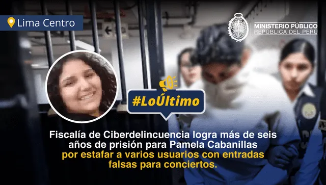 6 años de prisión contra Pamela Cabanillas. Foto: X 6 años de prisión contra Pamela Cabanillas. Foto: X