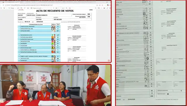 Resultados del segundo día de recuento en el JEE Chanchamayo