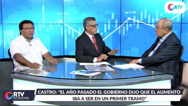 RTV Economía aborda el anuncio de aumento de sueldo a los maestros junto a Lucio Castro Chipana, secretario general del Sutep e Idel Vexler, exministro de Educación.