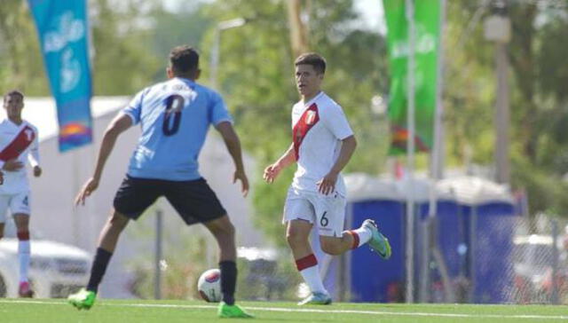 Perú y Uruguay empataron 1-1 en su último partido por la categoría sub-20. Foto: FPF