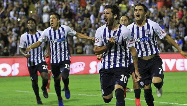 Germán Pacheco celebra un gol a la U. Foto: Alianza Lima