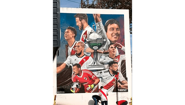 Inauguran mural de River Plate con espantoso error ortográfico [FOTOS]