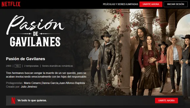 "Pasión de gavilanes", Netflix