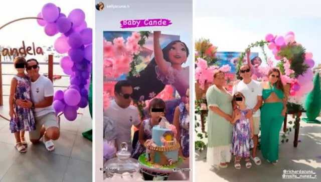 Febrero 2022 | Camila Ganoza y Richard Acuña celebraron la fiesta de cumpleaños de su hija. Foto: Instagram