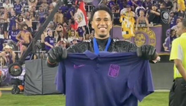 Pedro Gallese celebró con la camiseta de Alianza Lima el título del US Open Cup. Foto: Twitter