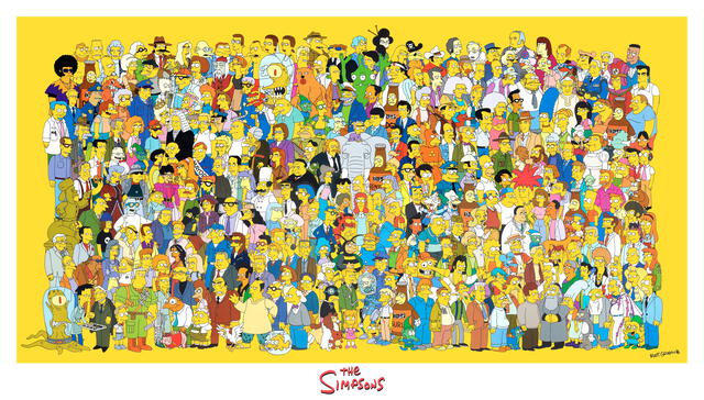 La inmensa familia de Los Simpsons
