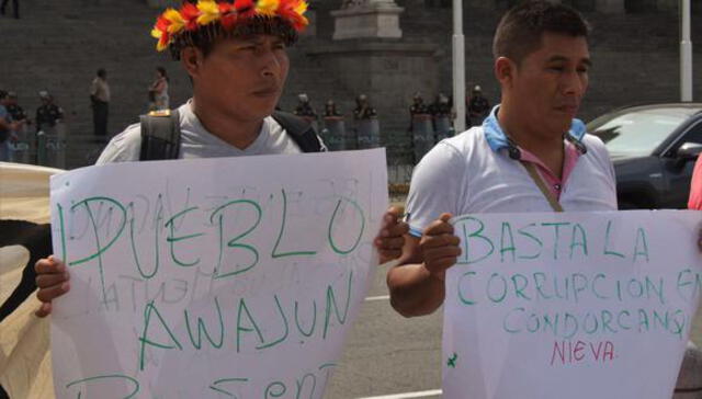 Indígenas awajún piden protección del gobierno de ante amenazas de mineros ilegales.
