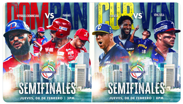 Las semifinales se debatirán este 8 de febrero. Foto: Serie del Caribe/X