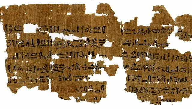 Instrucciones egipcias de hace 3.500 años para practicar un test de embarazo. Foto: Carlsberg Papyrus Collection / University of Copenhagen