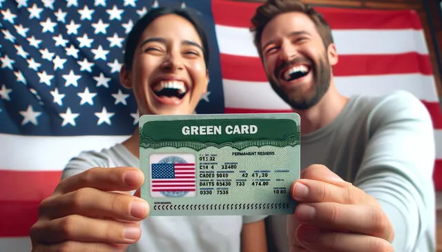 La Green Card es el documento que permite al inmigrante desarrollarse de forma legal en Estados Unidos. Foto: IA/ChatGPT   