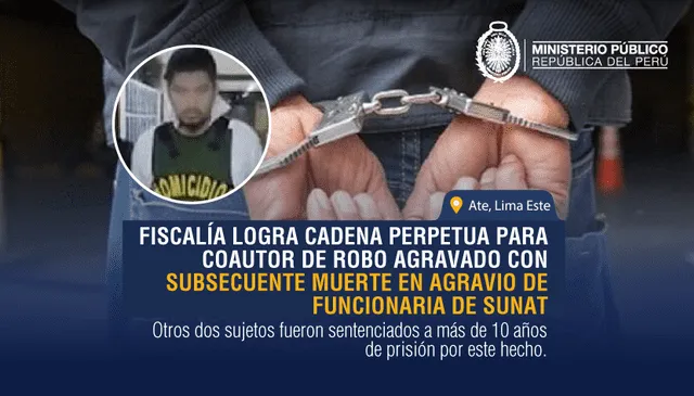 Fiscalía condenó a cadena perpetua al asesino de Rosa Farfán. Foto: Ministerio Público. Fiscalía condenó a cadena perpetua al asesino de Rosa Farfán. Foto: Ministerio Público.