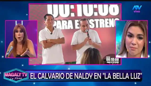 Naldy Saldaña se presentó en el programa de 'Magaly TV: La firme'. Foto: ATV. Naldy Saldaña se presentó en el programa de 'Magaly TV: La firme'. Foto: ATV.