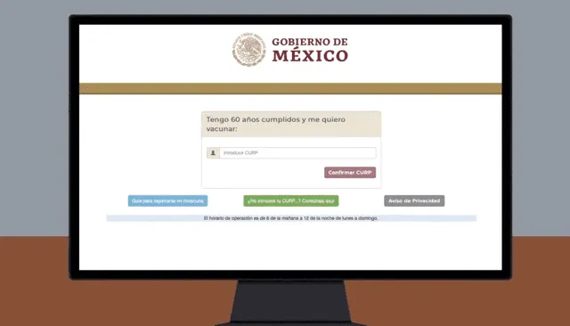 Inscripción para la vacuna COVID-19 México para adultos mayores de 60 años. Foto: captura/Twitter @GobiernoMX